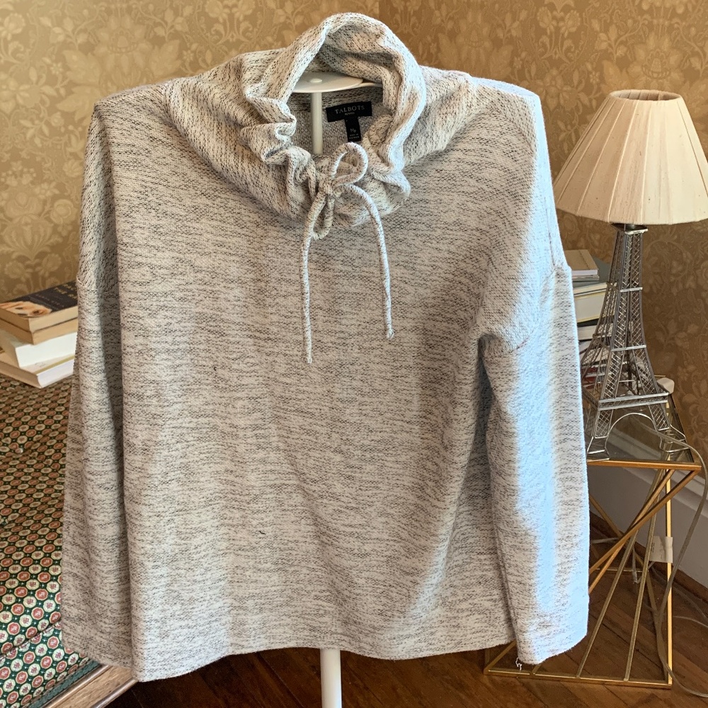 Talbots petites tie cowl top. Worn twice